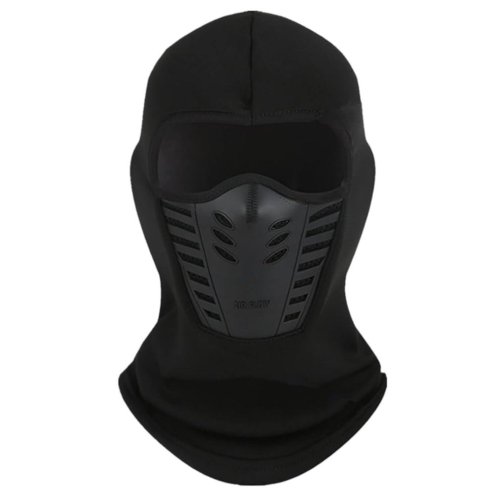1PC Motorrad Fahrradmaske Fleece Thermal Gesichtsmaske Warm halten Reiten Balaclava Biker Winter Winddichte Skimaske Männer Frauen schwarz
