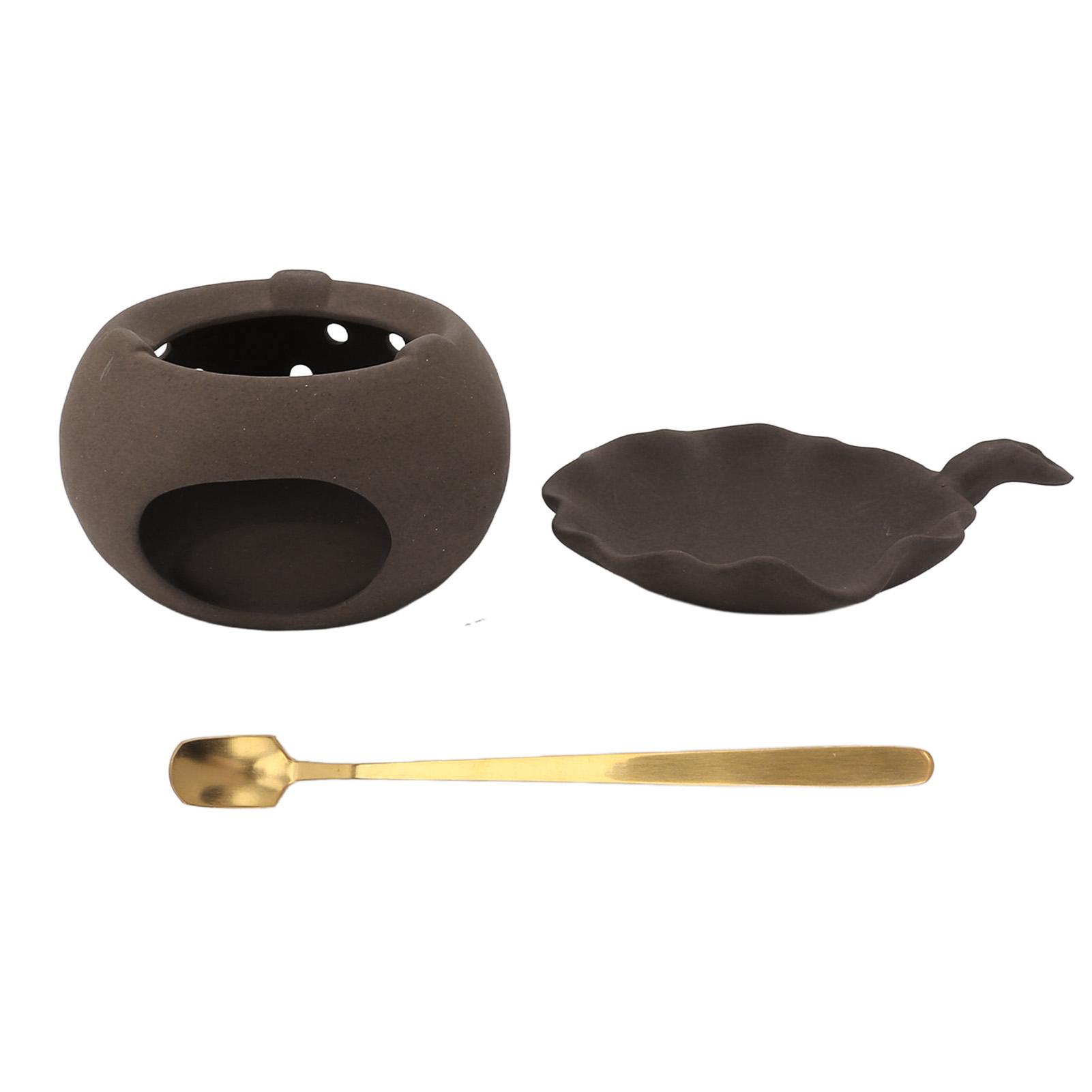 Keramik Tee-Röster Loser Blatt Tee Wärmer Tee Duft Röst-Backtopf mit Edelstahl