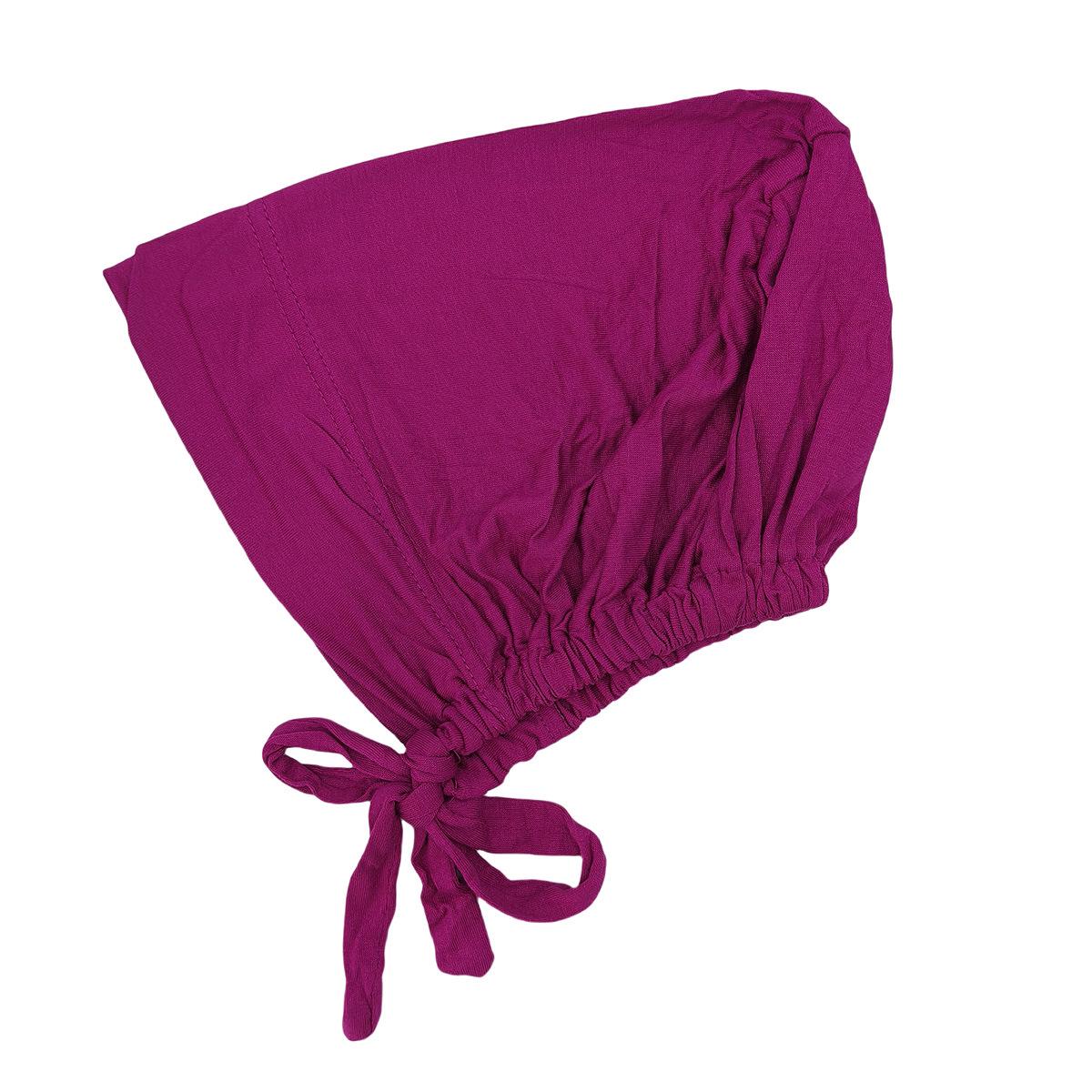 Modalisierte Baumwolle Mercerisiert Elastischer Kordelzug Basecap Einfarbig Damen Hijab