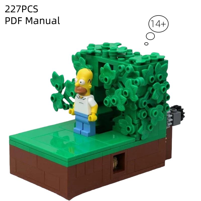 AUF LAGER MOC 227 STÜCK Bausteine Homer trägt in Busch DIY Ziegel Dekoration Kinderspielzeug Weihnachten Geburtstagsgeschenk