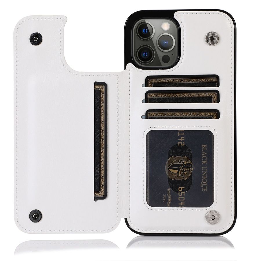 Leder-Geldbörse Handyhülle für Apple iPhone 17ProMax - PU-Leder Kartenhalter Magnetischer Klappschutz Stoßfest Vollständige Abdeckung Hüllen für iPhone 17/16/15/14/13/12/11 iPhone XS Max weiß