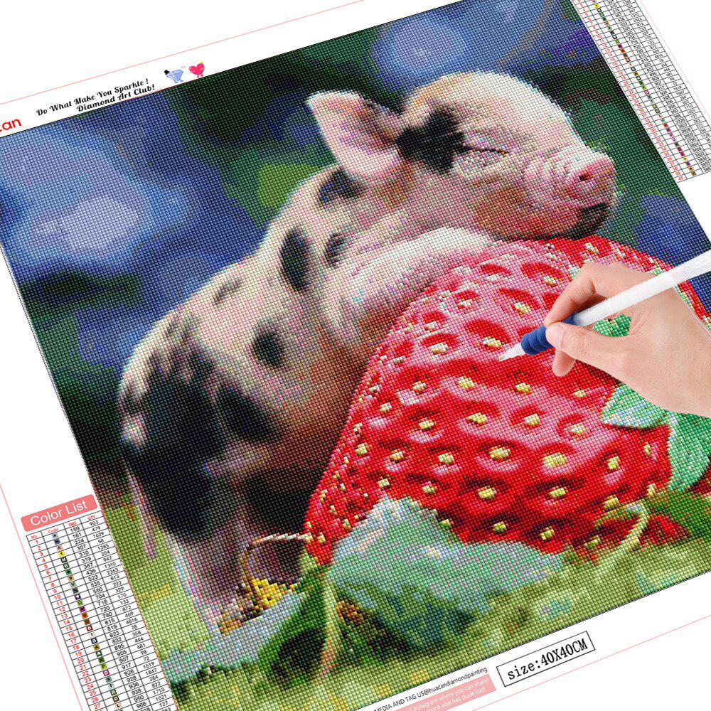 5d Diamant Malerei Schwein Diy Diamant Stickerei Verkauf Tier Voller Diamant 30x30
