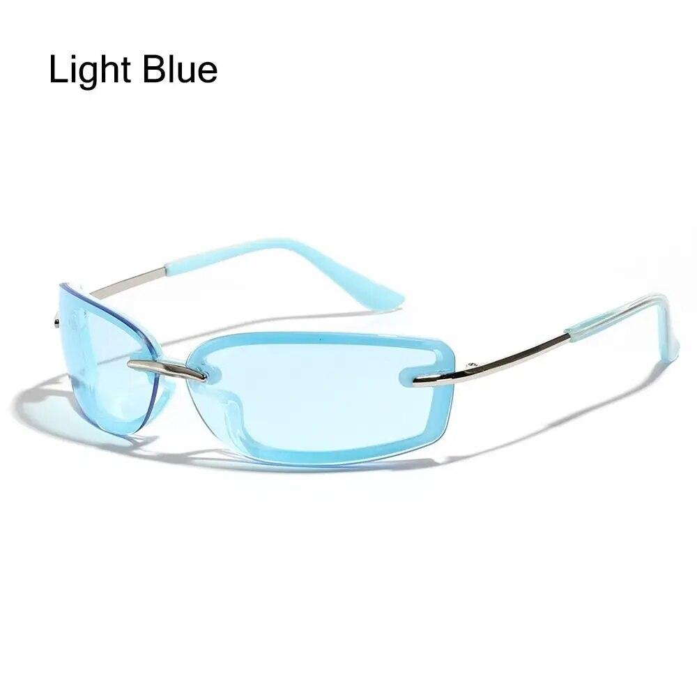 Y2K Wrap Around Sonnenbrillen für Frauen Männer Candy Farbe Sonnenbrillen Schutzbrillen Shades 2000'S Punk Sonnenbrillen UV400 Brillen