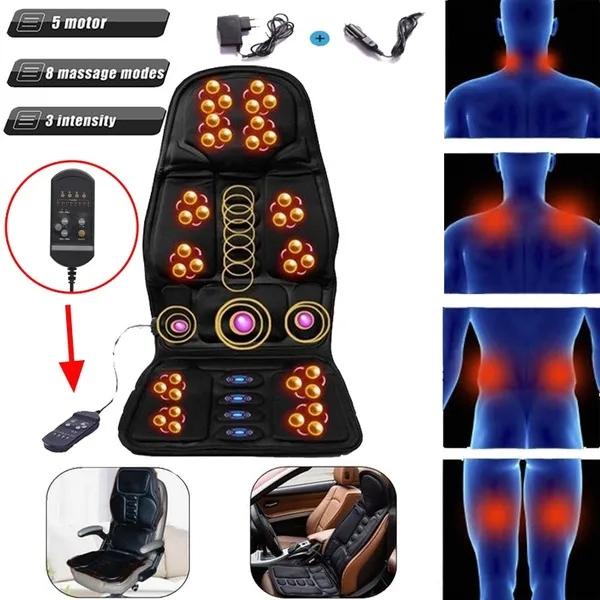 Elektrische Heizung Auto SUV Massage Kissen, Home Kissen Körper Rücken Taille Entspannung Vibration Massage Unterstützung Pad Schwarz massage mat schwarz