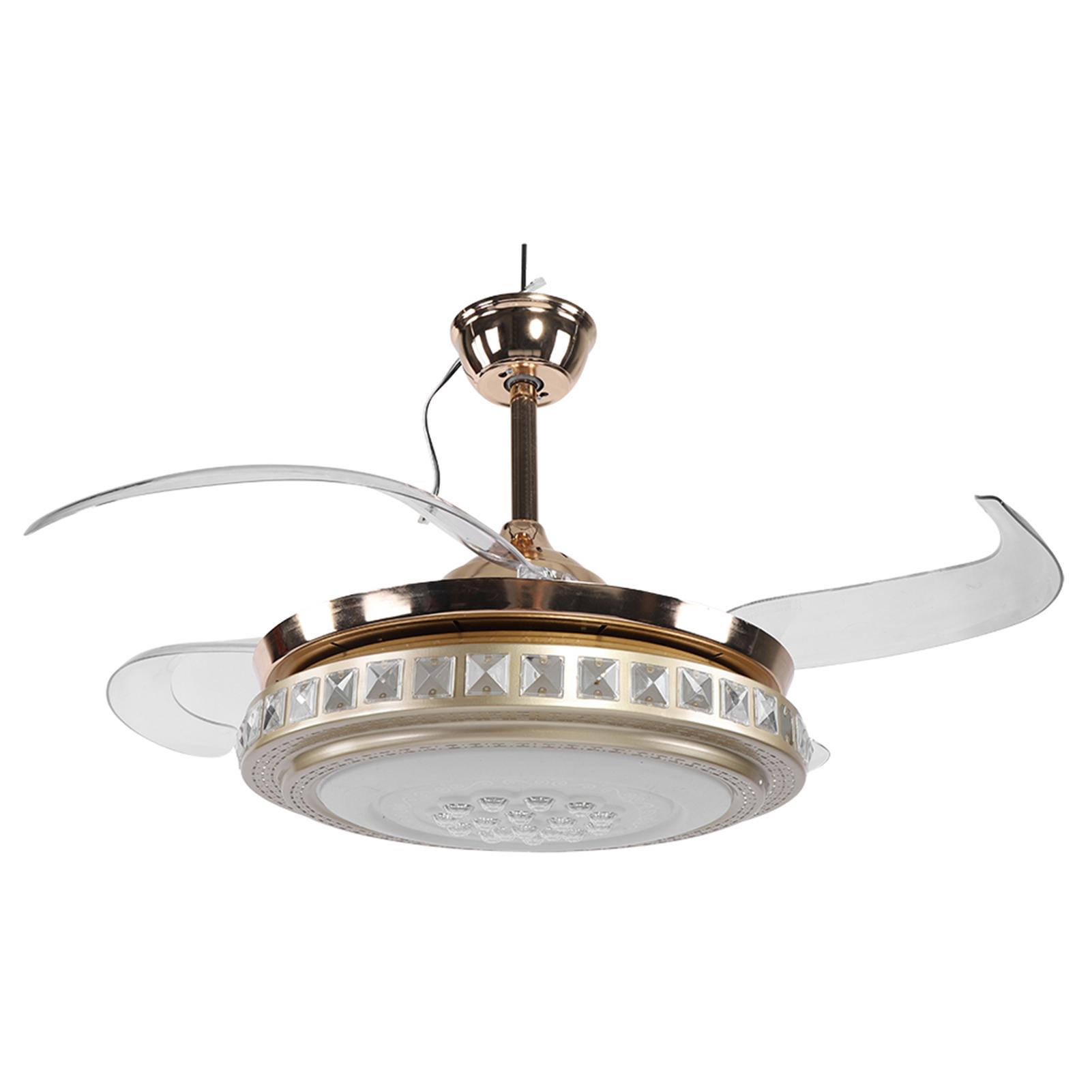 42 LED Deckenventilator mit 3-farbigem Lichtwechsel & Fernbedienung 4 Flügel Deckenventilator