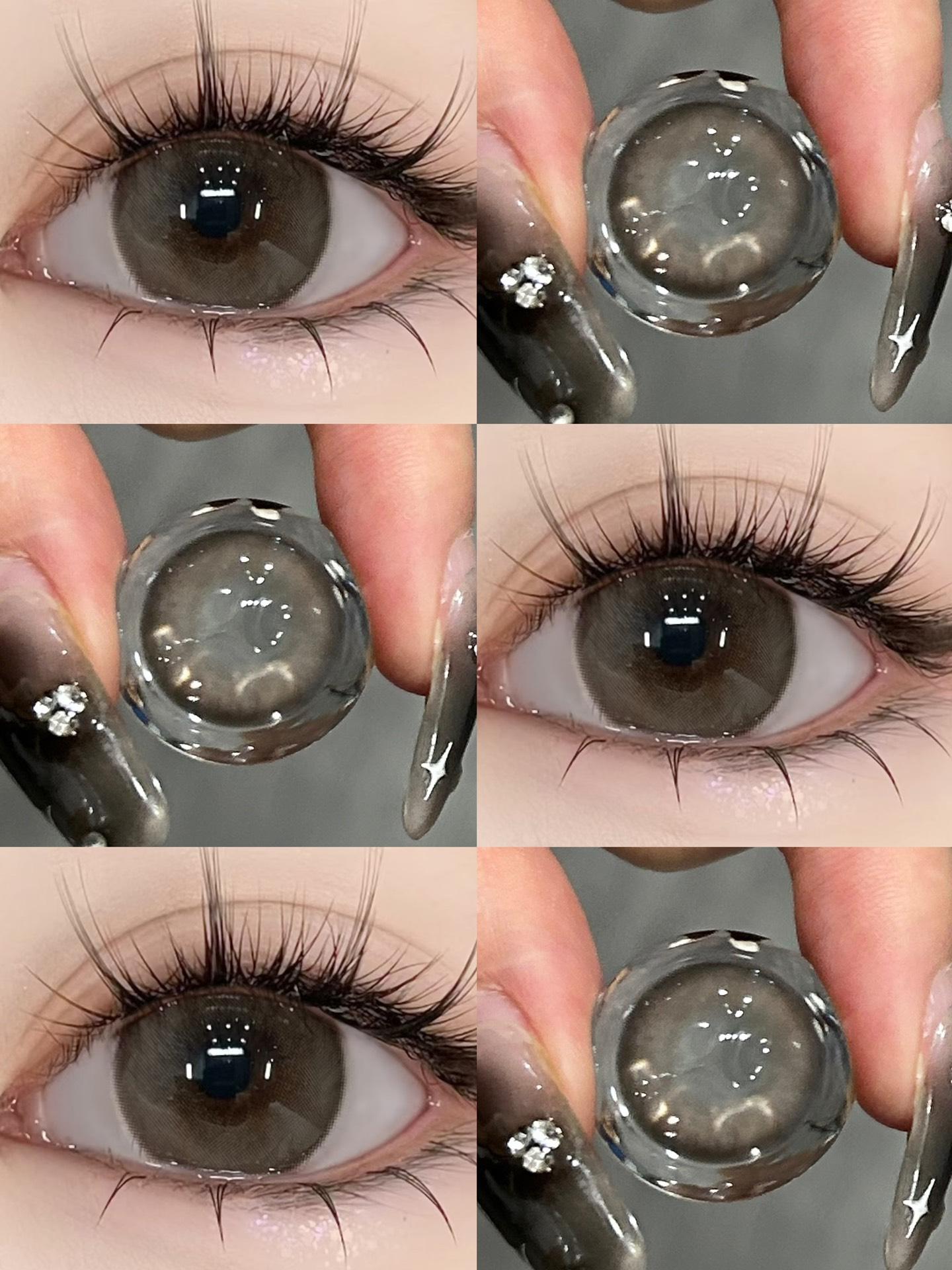 Kontaktlinsen Kosmetik 2 STK Farbige Kontaktlinsen Myopie Natürliche Weiche Kontaktlinsen 1 Jahr Verwendung Kontaktlinsen Kosmetik -7.50
