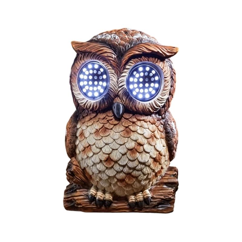 Solar-Gartenstatue Zwinkerndes Tier Außen Dekoration Harz Zwinkerndes Tier Licht Statue für Hof Veranda Balkon Schmuckstück Gartengeschenk