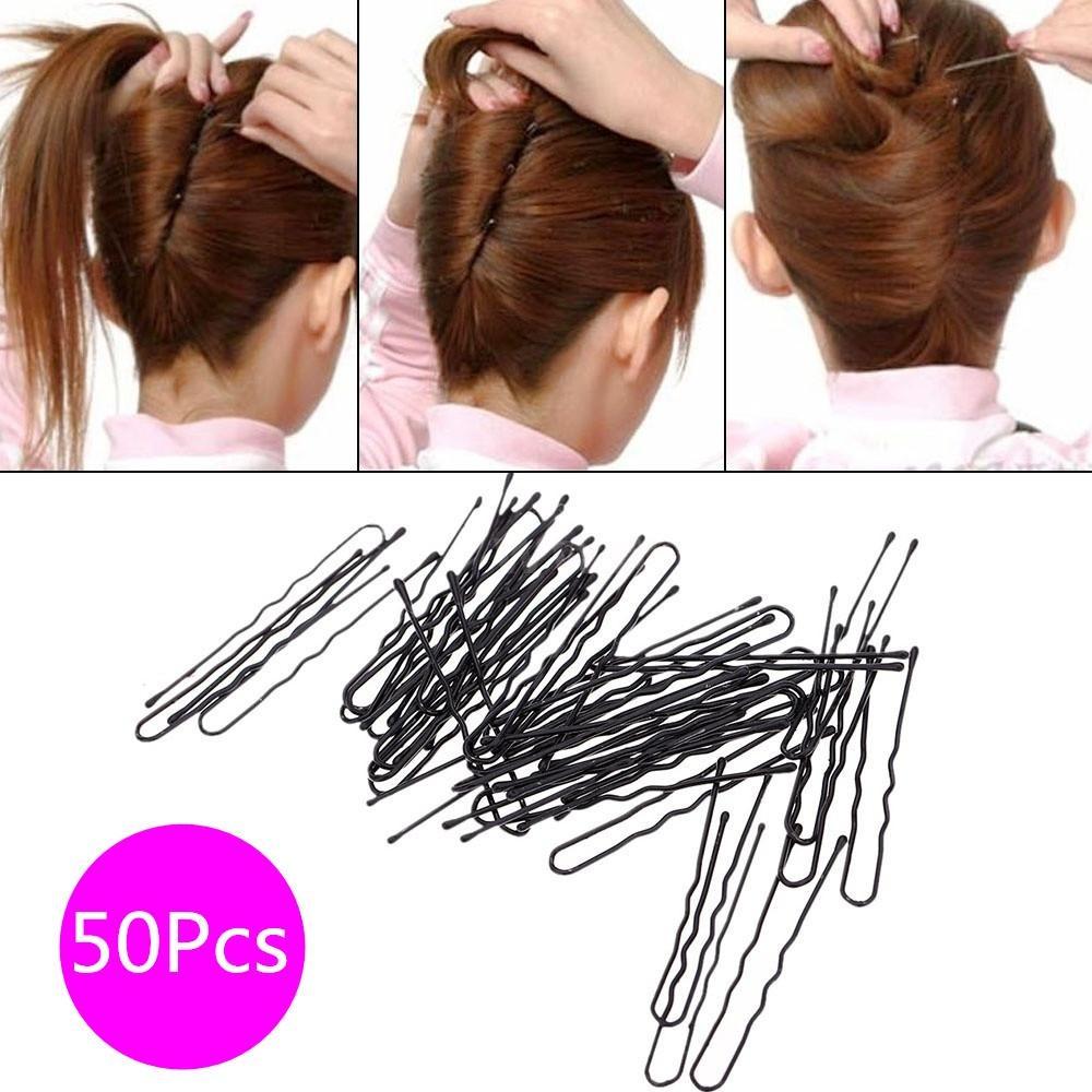 50 stücke Schwarz Haarnadeln Für Frauen Haar Clip Dame Bobby Pins Unsichtbare Welle Hairgrip Haarspange Haarspange Haar Clips Zubehör