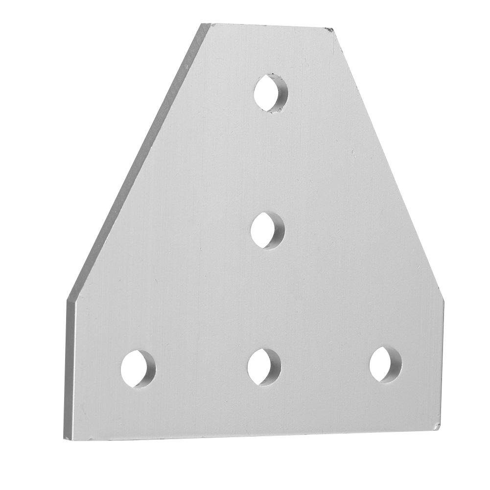 3D-Druckerzubehör 5-Loch-Montageplatte Kompatibel für V-Slot-Linearführung (Silber)