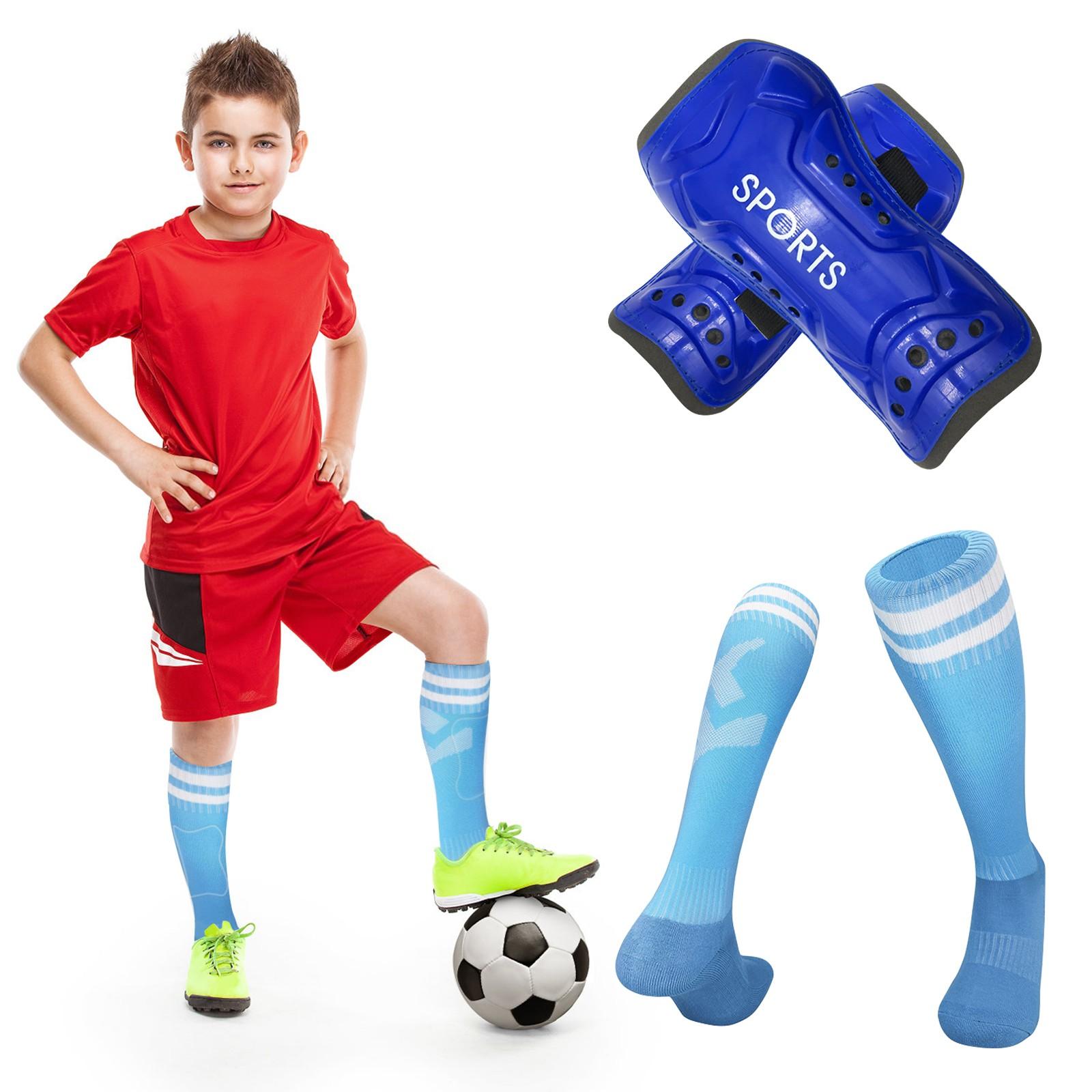 Kinder Fußball Schienbeinschoner Fußballsocken Jugend Fußball Schienbeinschoner Fußballsocken S himmelblaue
