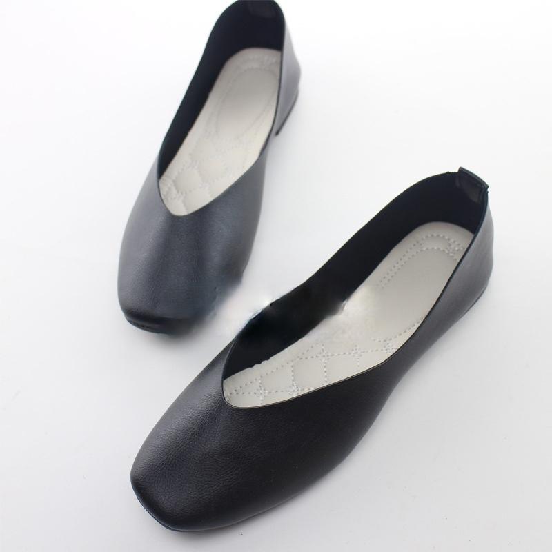 Lässige Ballettschuhe für Damen, flache Schuhe, weiche Schuhe, flache Schuhe, Arbeitsschuhe 38 schwarz