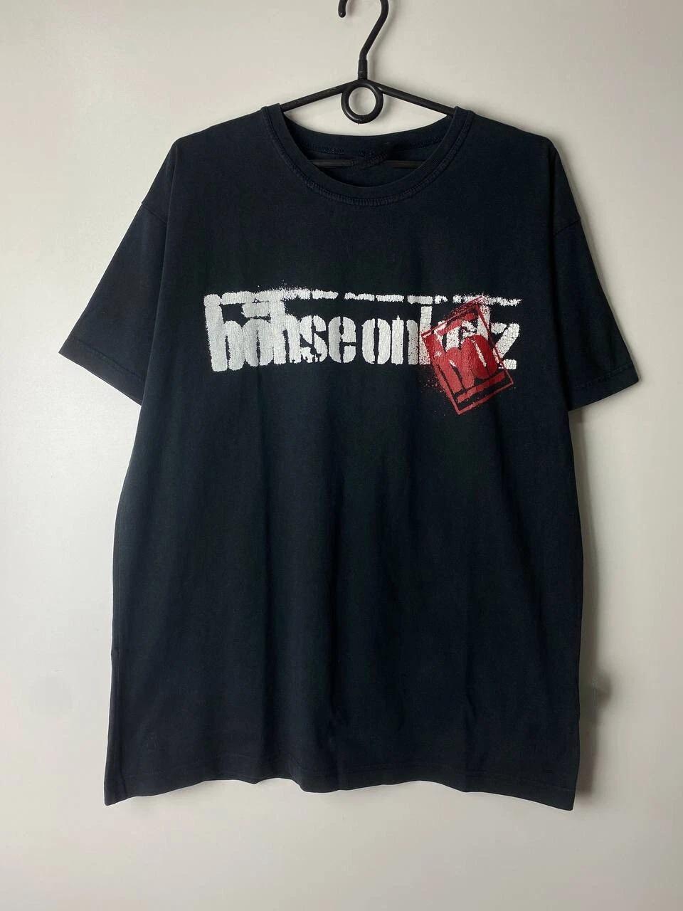 Vintage 90er Bohse Onkelz Rock Metal Band T-Shirt Herren Damen Oversized Hip Hop Y2k Unisex Baumwolle High Street Harajuku Weiblich Männlich Bequeme Kleidung XXL gold