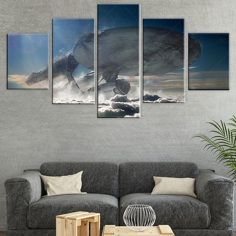 HD Star Trek Poster Wanddekoration Raumschiff Ölgemälde Leinwand Raumdekoration Ästhetische gedruckte Leinwand Wandgemälde Zimmer Home Decor 40x60cm*2 40x80cm*2 40x100cm*1