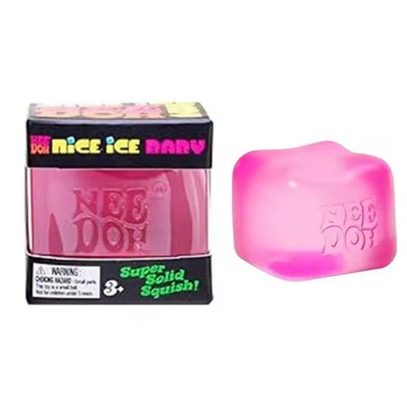 Needoh Schöner Würfel Sensorischer Stressabbau Fidget Spielzeug für Angst & Konzentration Schreibtisch Sensorischer Würfel für Erwachsene & Kinder rosa