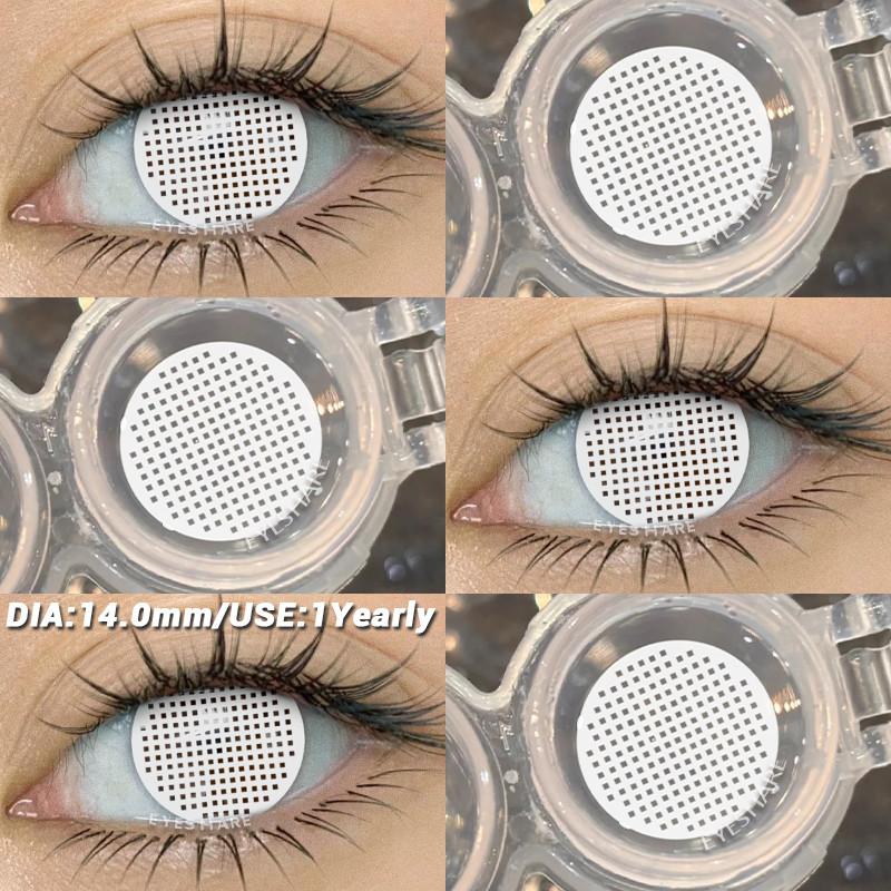 COD EYESHARE RAVEN BLACK Cosplay Kontaktlinsen Blutrot Halloween Augen Make-up Linse Weiß/Schwarz Crazy Cosplay Weichlinse