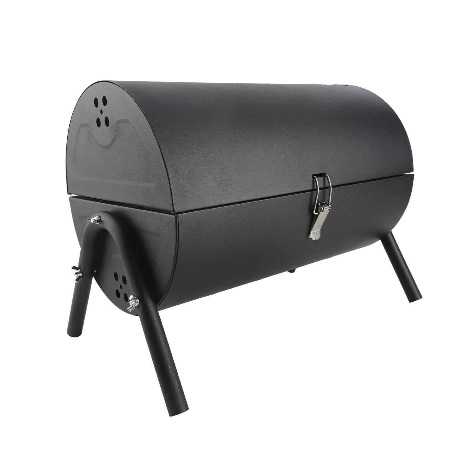 Holzkohlegrill, tragbarer, rauchfreier, doppelseitiger Holzkohlegrill aus Metall für Camping