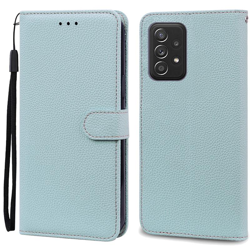 A52 A52S Fall Für Samsung Galaxy A52 Fall Leder Brieftasche Flip Fall Für Samsung Galaxy A52s Fall 5G Schutzhülle fundas Samsung A52 4G 5G hellblaue