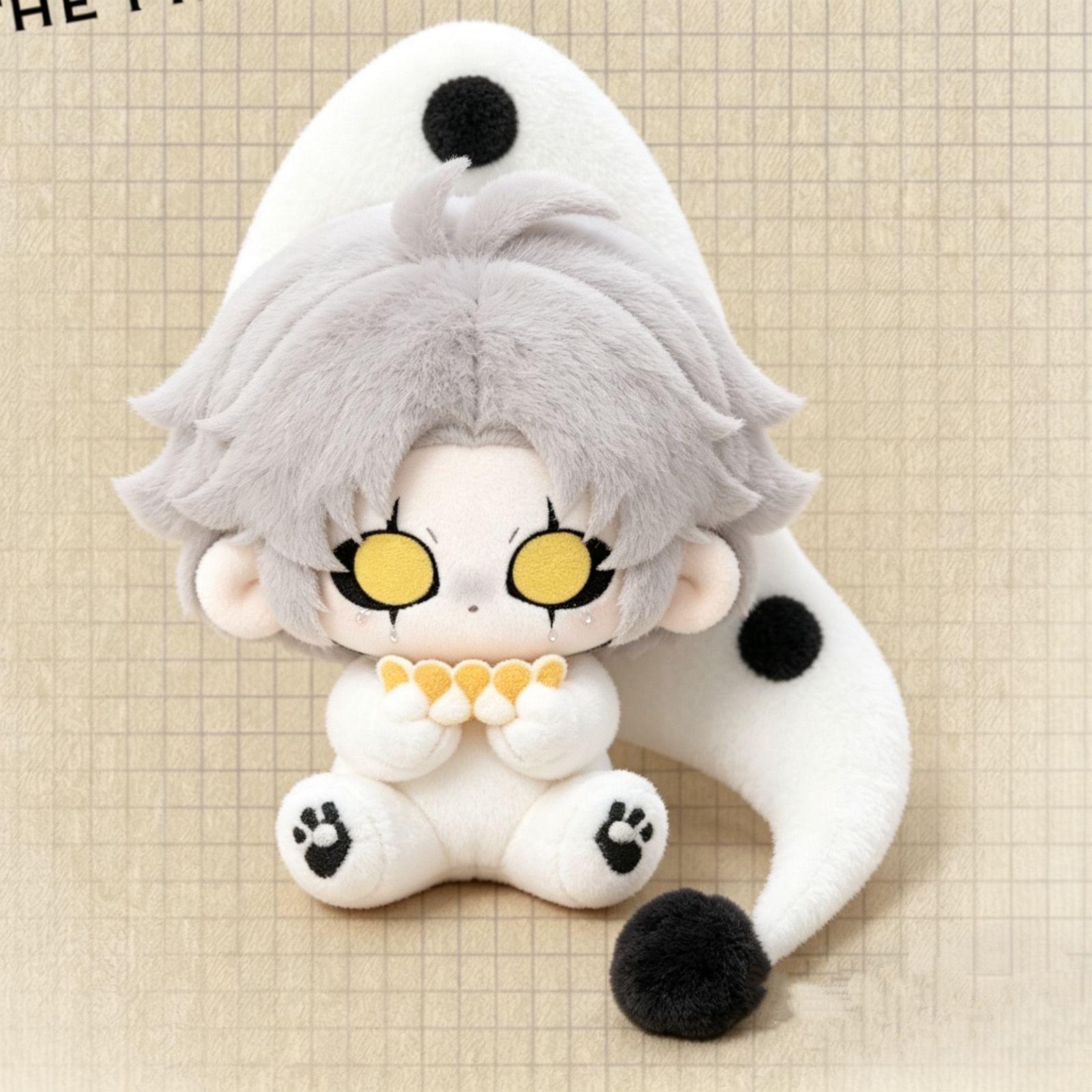10cm Niedlicher Pierrot Plüschtier Stoffpuppe Freak Pierrot Verkleidung Dekorative Rucksackanhänger Schlüsselanhänger Puppe Plüschtiere Weihnachtsgeschenke