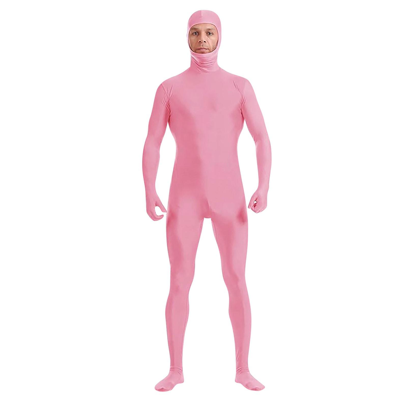 Zentai Anzug Cosplay Turnanzug Ganzkörperbody Green Screen Anzug Halloween Kostüme 180 rosa