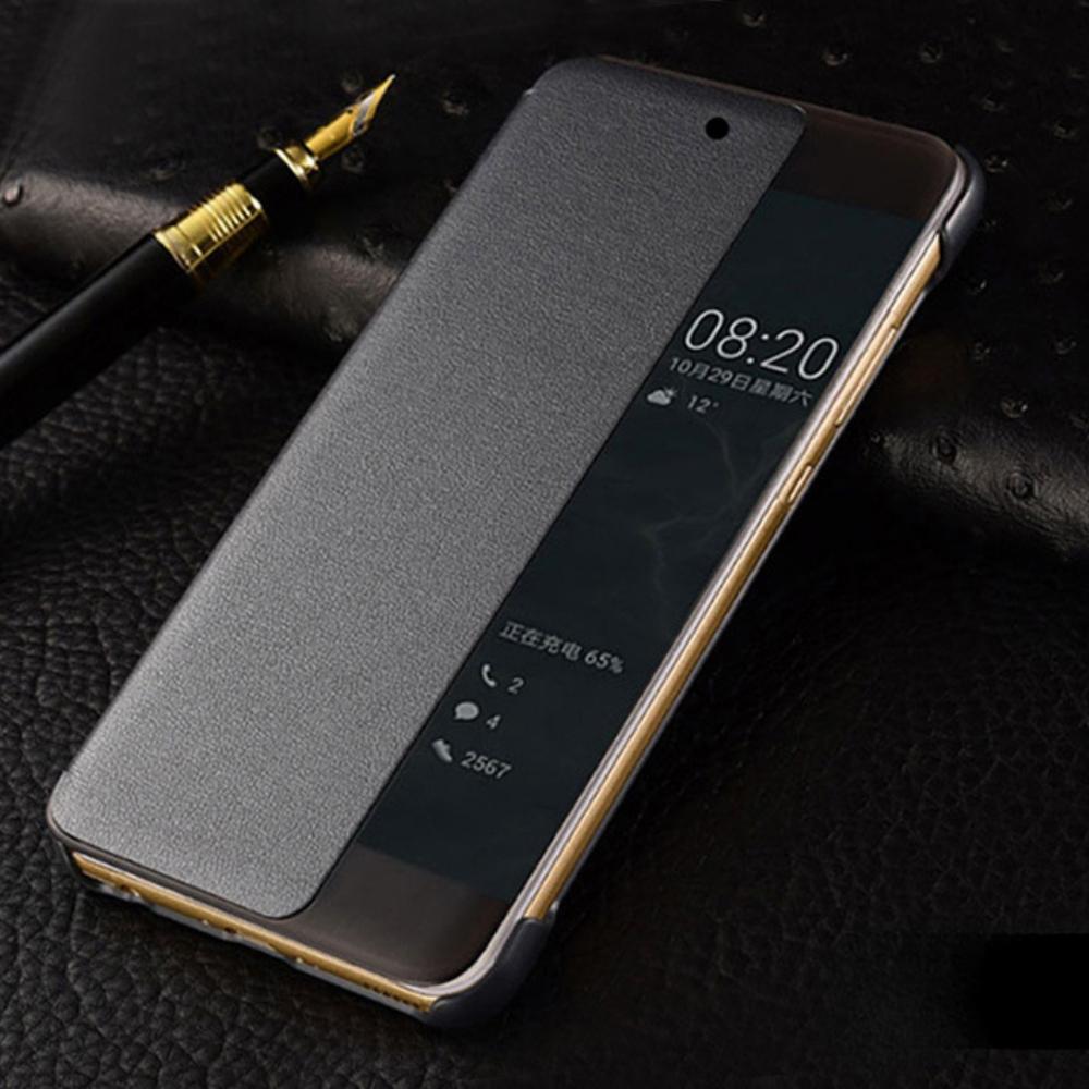 Auto Sleep Wake Up Handyhülle für Huawei P50 Pro P40 P30 Lite P20 P10 Plus Mate 20 Lite Mate20 Mate 10 Pro Smart View Klapphülle Funda Capa for P50 Pro grau