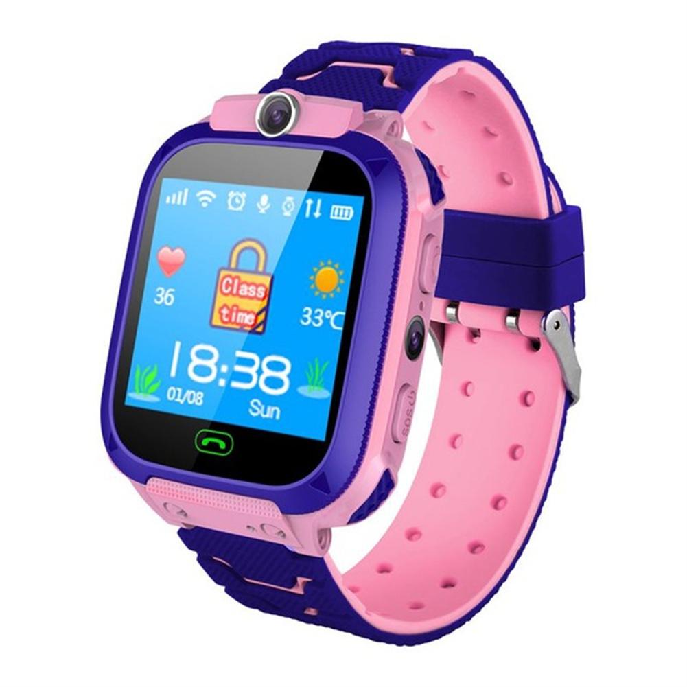 Q12B Kinder-Smartwatch für Jungen und Mädchen, Spiel-Smartwatch mit 1,44-Zoll-Bildschirm, Sprachchat, Kamera, Musik-Player, Wecker, Taschenlampenfunktionen rosa