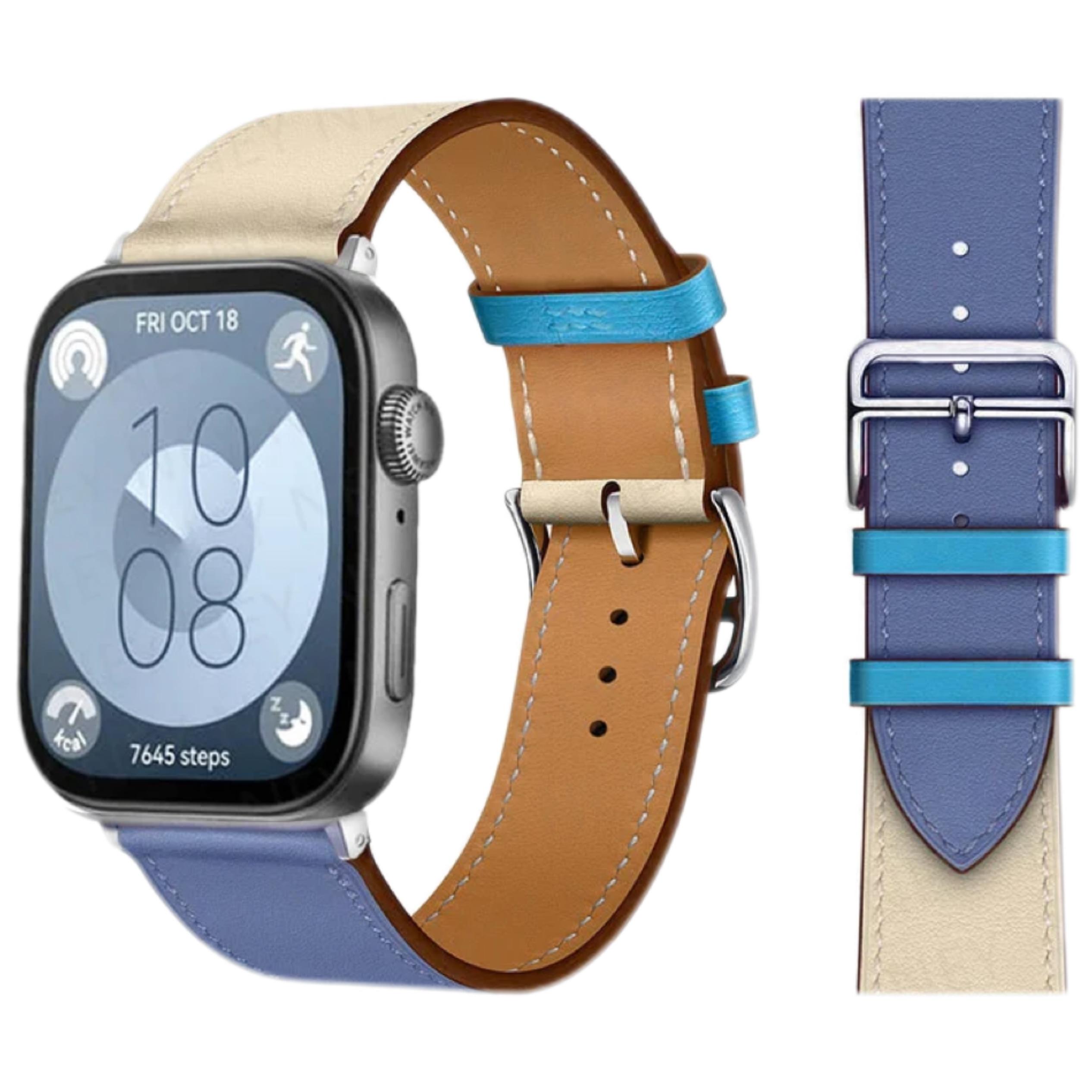 Lederarmband für Huawei Watch Fit 4 Pro Armband Smartwatch Ersatz Sportarmband Retro Armband Correa Huawei Fit 4 3 2 1 Zubehör For huawei Fit brown
