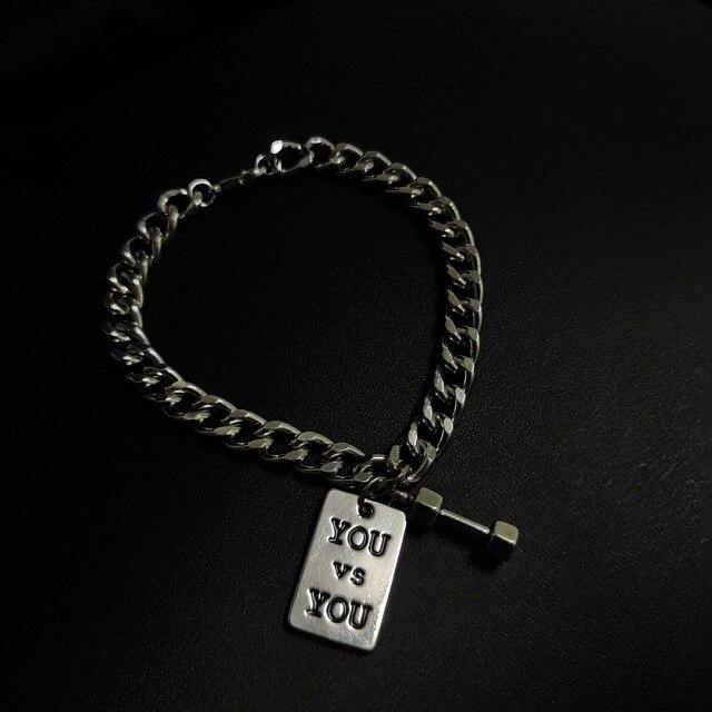 Armband Für Frauen Persönlichkeit Mode Fitness Kleines Hantelarmband Herren 'S Buchstabenarmband Damen Partnerarmband Mode weiß