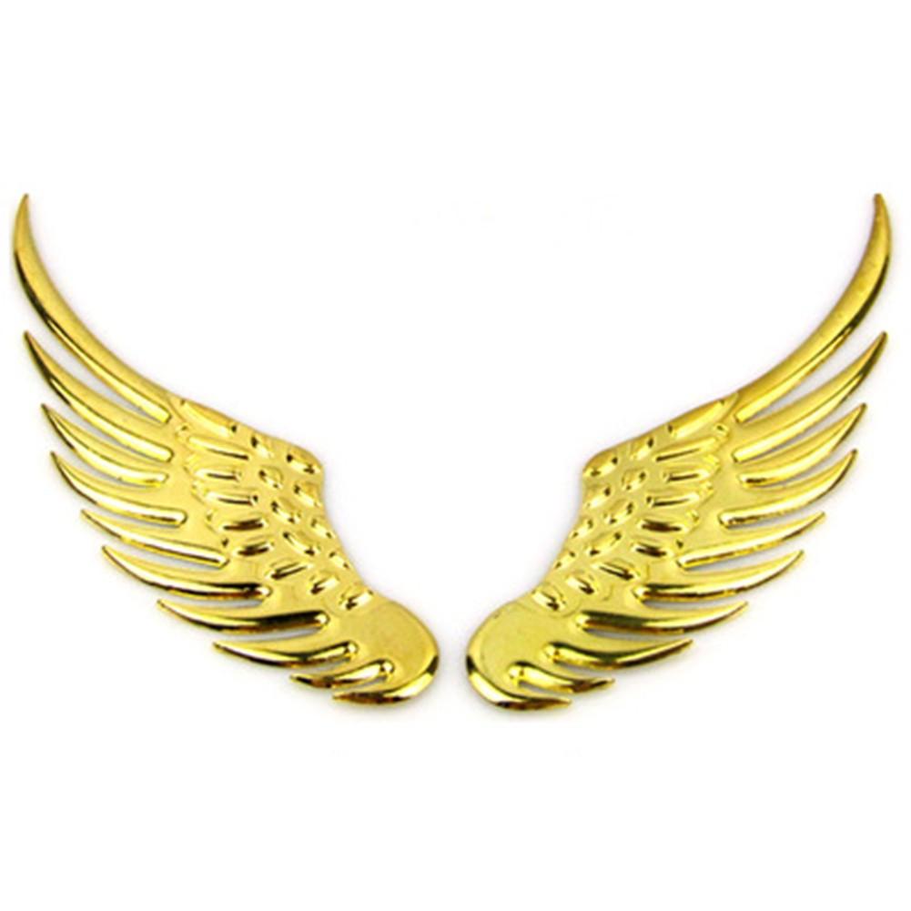 3D PVC Aufkleber Auto Motorrad Kreative DIY Flügel Scratch Aufkleber Auto Aufkleber gold