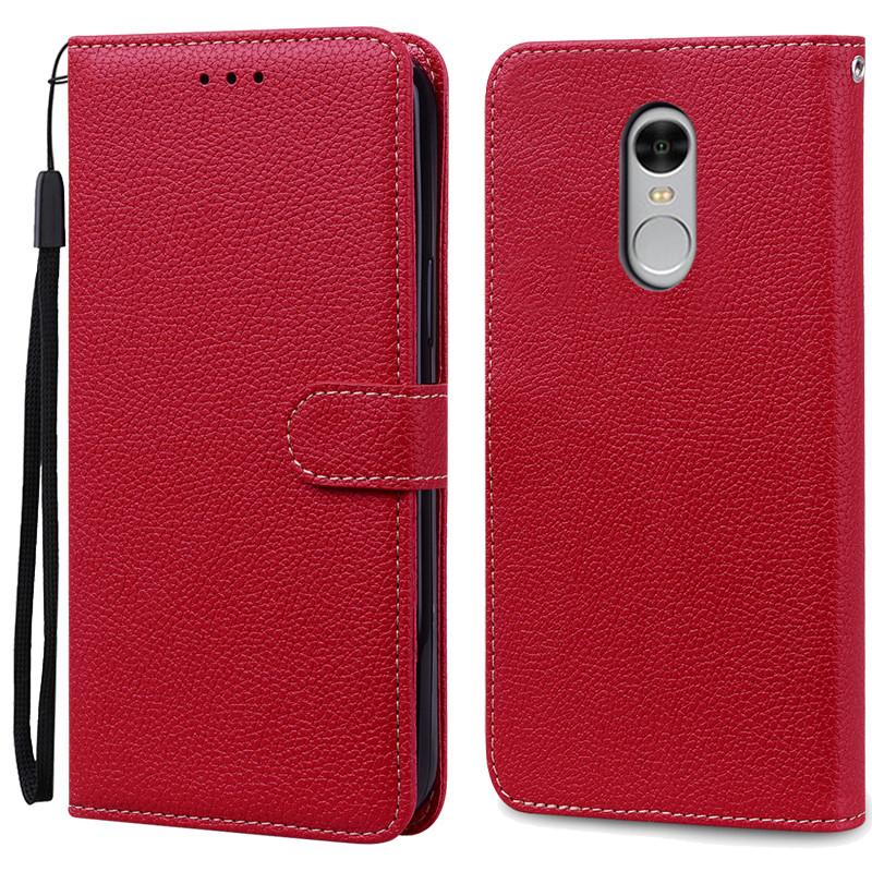 Für Xiaomi Redmi Note 4 Hülle Note 4X Leder Klapphülle Für Xiaomi Redmi Note 4 Global Brieftasche für Xiaomi Redmi Note 4X Handyhülle For Redmi Note 4 dunkelrote