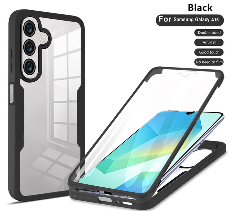 360 Ganzkörperschutzhülle für Samsung Galaxy A16 A26 A36 A56 Displayschutzfolie Handyhüllen für Samsung Galaxy S25 Ultra Hülle For Samsung A56 schwarz