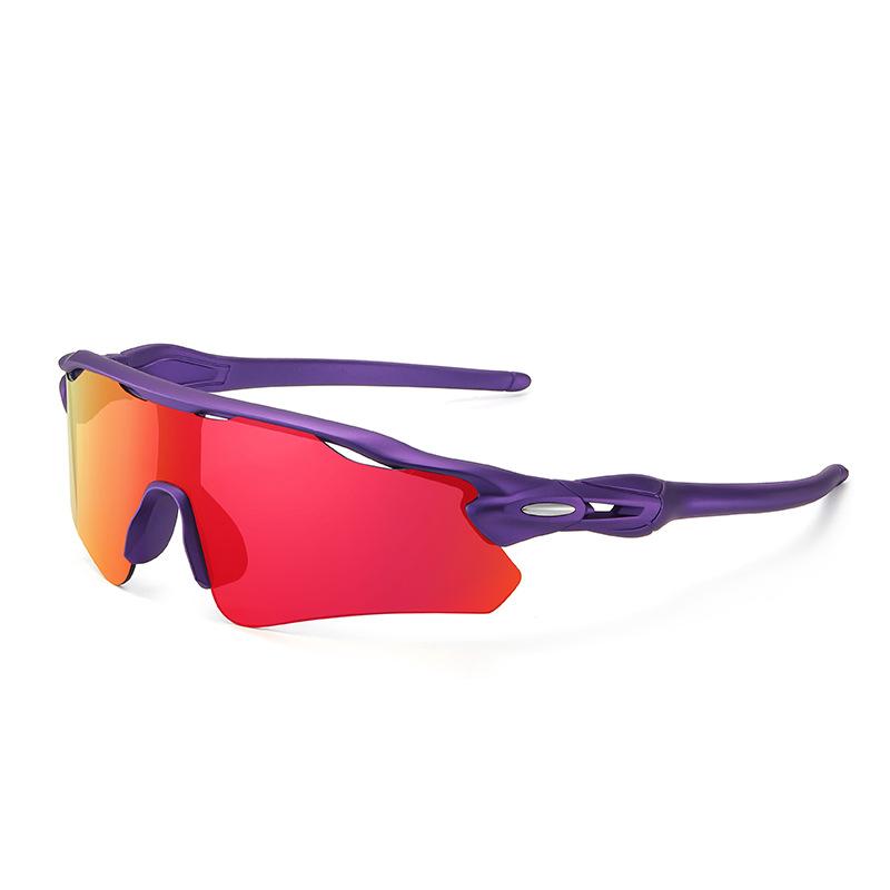 Sonnenbrille für Herren, Outdoor-Sportarten, Radfahren, Sonnenbrillen, winddichte und sandbeschichtete polarisierte Sonnenbrillen für Herren rot