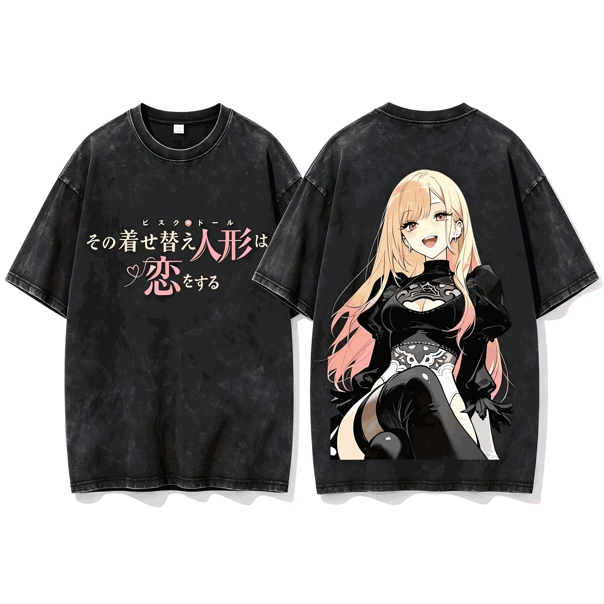 Marin Kitagawa Sono Bisque Doll wa Koi o Suru Doppelseitiger Druck Vintage Gewaschen Rundhals Damen und Herren T-Shirt M