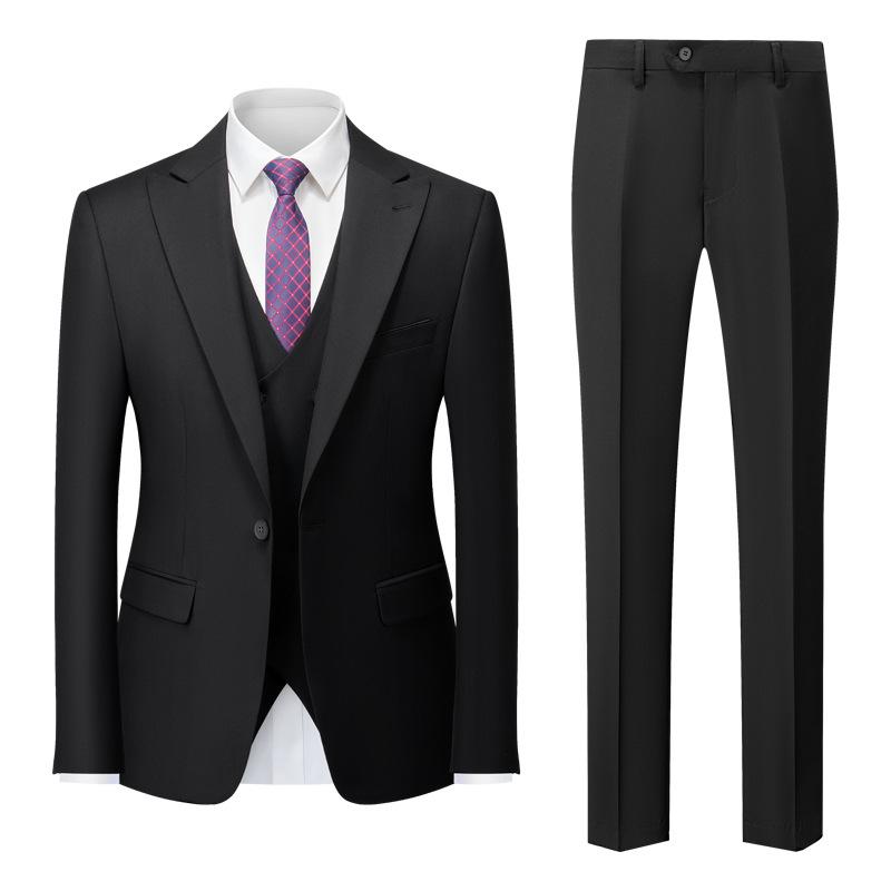 Herren Business Casual Anzug Hochzeit Bräutigam Anzug Herrenanzüge und Blazer XXXXL schwarz