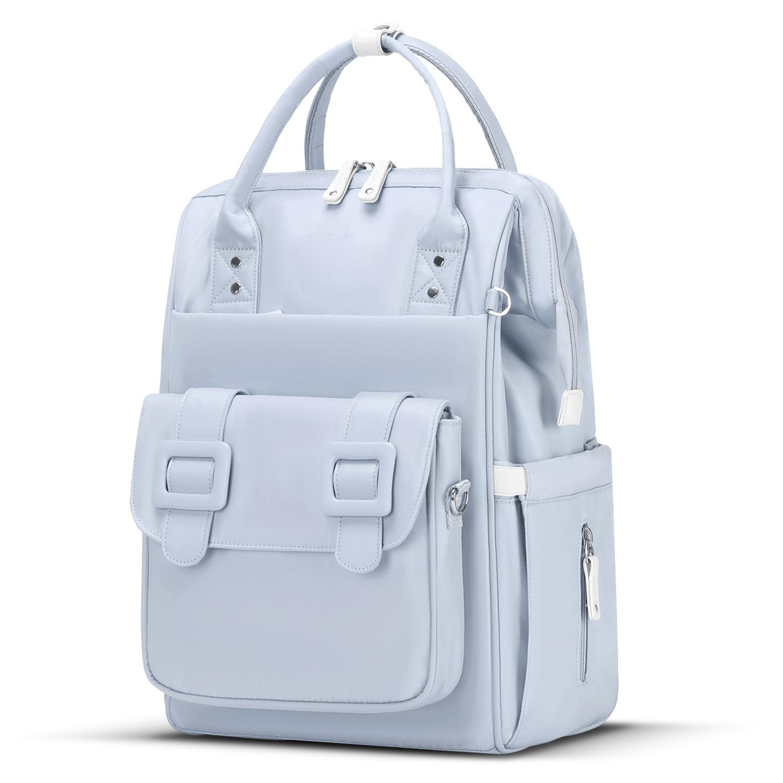 21in große Wickeltasche Rucksack für Baby Mädchen Jungen mit Nass-Trocken-Tasche leichte süße wasserdichte blau