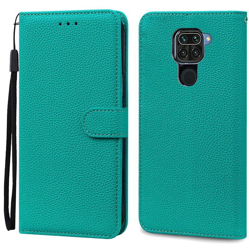 Für Redmi Note 9 Hülle Weiche TPU Leder Brieftasche Handyhülle Für Xiaomi Redmi Note 9 Note9 Hülle Flip Fundas Für Redmi Note 9 Hülle For Redmi Note 9 cyanblau