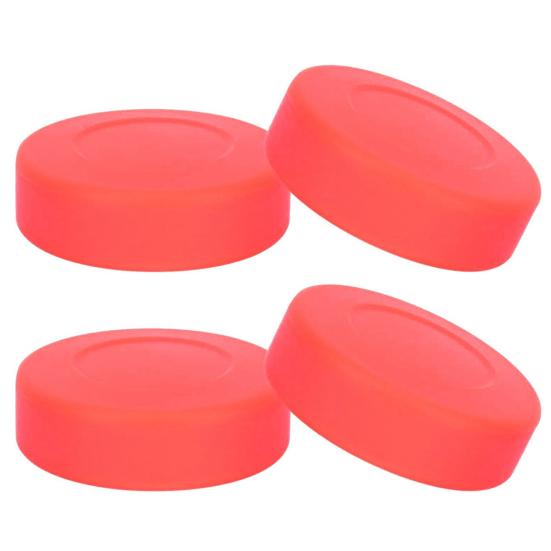 1/2/4 Stück Eishockey-Puck zum Üben und klassischen Training, schwarz, matt, Puck für den Innenbereich, professioneller Hockey-Sport, Standard-Puck für Kinder 4pcs rot