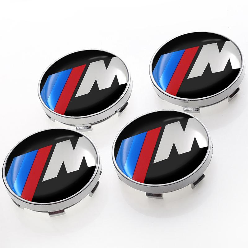 4 Stück 60MM Auto Radmitte Nabenkappe Autozubehör Für BMW M E34 E36 E60 E90 E46 E39 E70 F10 F20 F30 X5 X6 X1 M3 M5 M6 E71 F01 F02 F87 schwarz