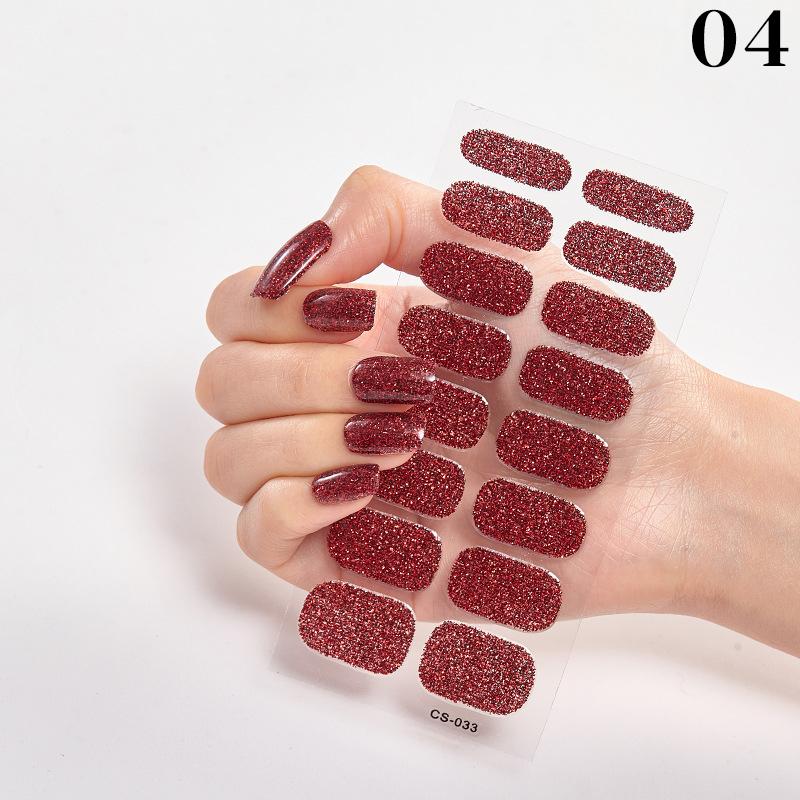 16 kleine Nagelaufkleber Herbst und Winter Einfarbige Nagelaufkleber Einfache wasserdichte Nagelaufkleber Vollfarbige Nailart-Aufkleber
