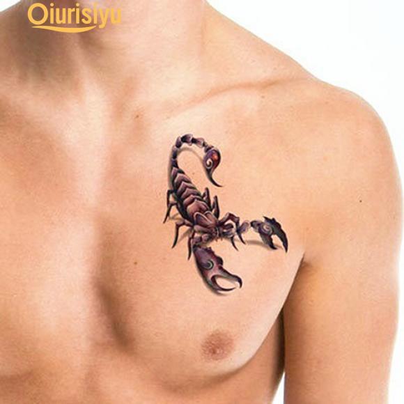 Männer 3D Scorpion King temporäre wasserdichte Tattoo Aufkleber