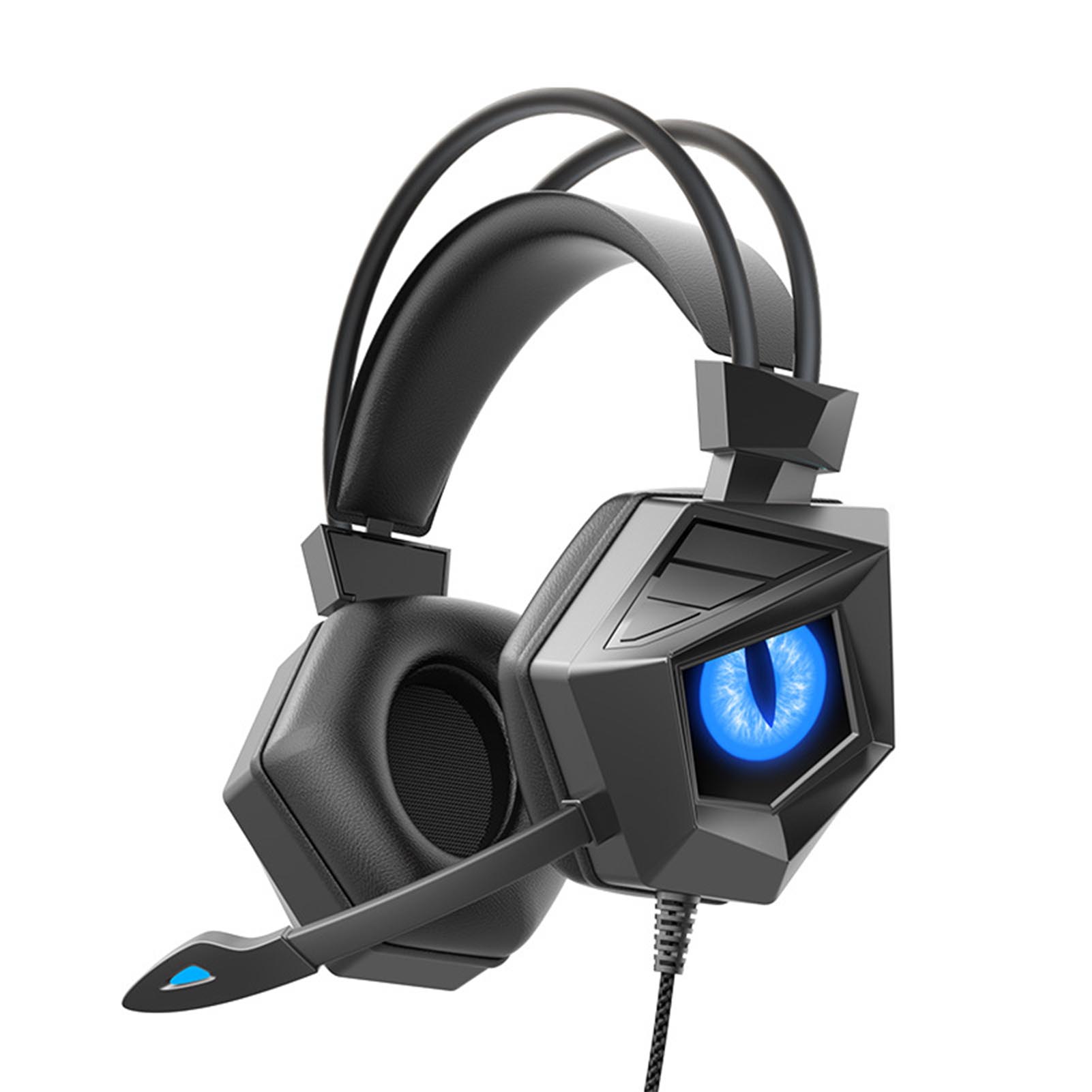Kabelgebundenes Gaming-Headset Professionell Ergonomisch Bequem Klares Gaming-Headset für PC-Computer Schwarz bunt