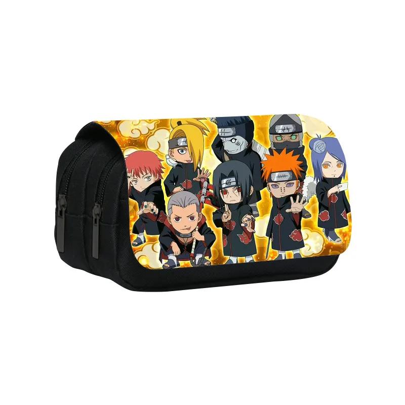 Anime-Figur Federmäppchen Cartoon Uzumaki Uchiha Itachi Großzügige Schreibwarenbox Schultasche Beweglich Gelenkig Maßstab Detaillierte Beweglichkeit beige