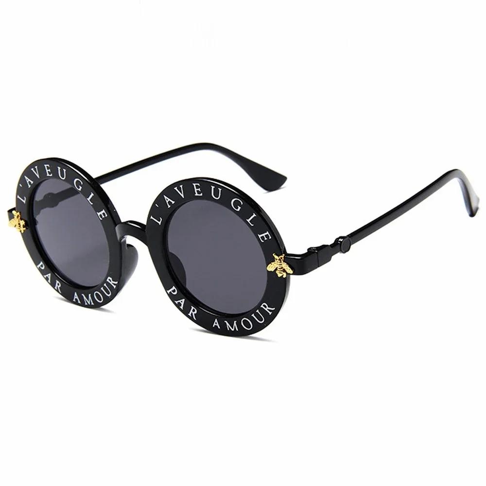 Kleine runde Sonnenbrille für Damen, Vintage-Sonnenbrille, schwarze Metallfarbe, Sonnenbrille für Damen, Modedesigner, Neu