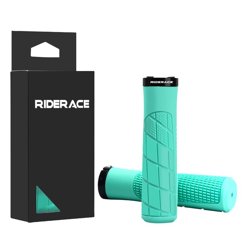 RIDERACE Mountainbike Lenkergriffe TPR Gummi Ergonomisch Mtb Fahrrad Lenker Bmx Lenkergriff Rutschfest Bequeme Lenkerenden himmelblaue