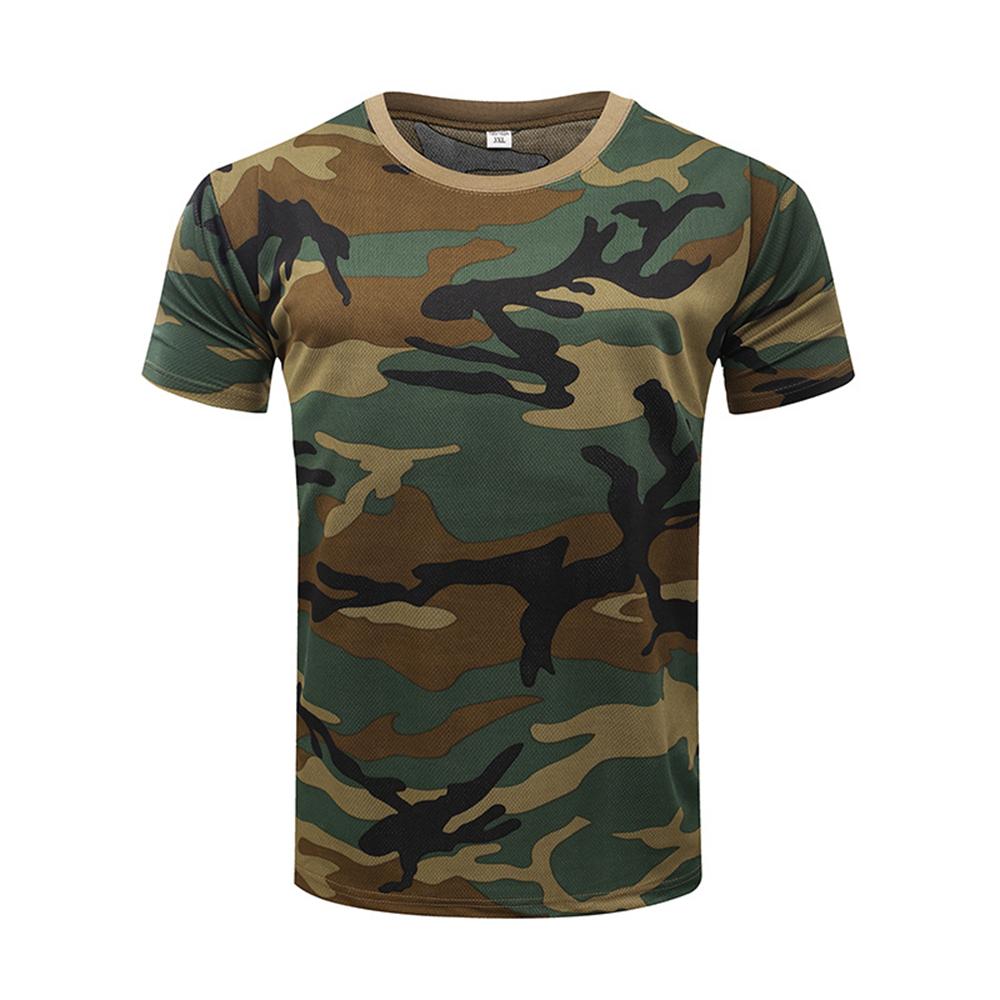 3D Camouflage T-Shirt Herren Kleidung Outdoor Mode Lässig O-Ausschnitt Kurzarm Sommer Street Übergroß Herren Outdoor Sport T-Shirts 6XL brown