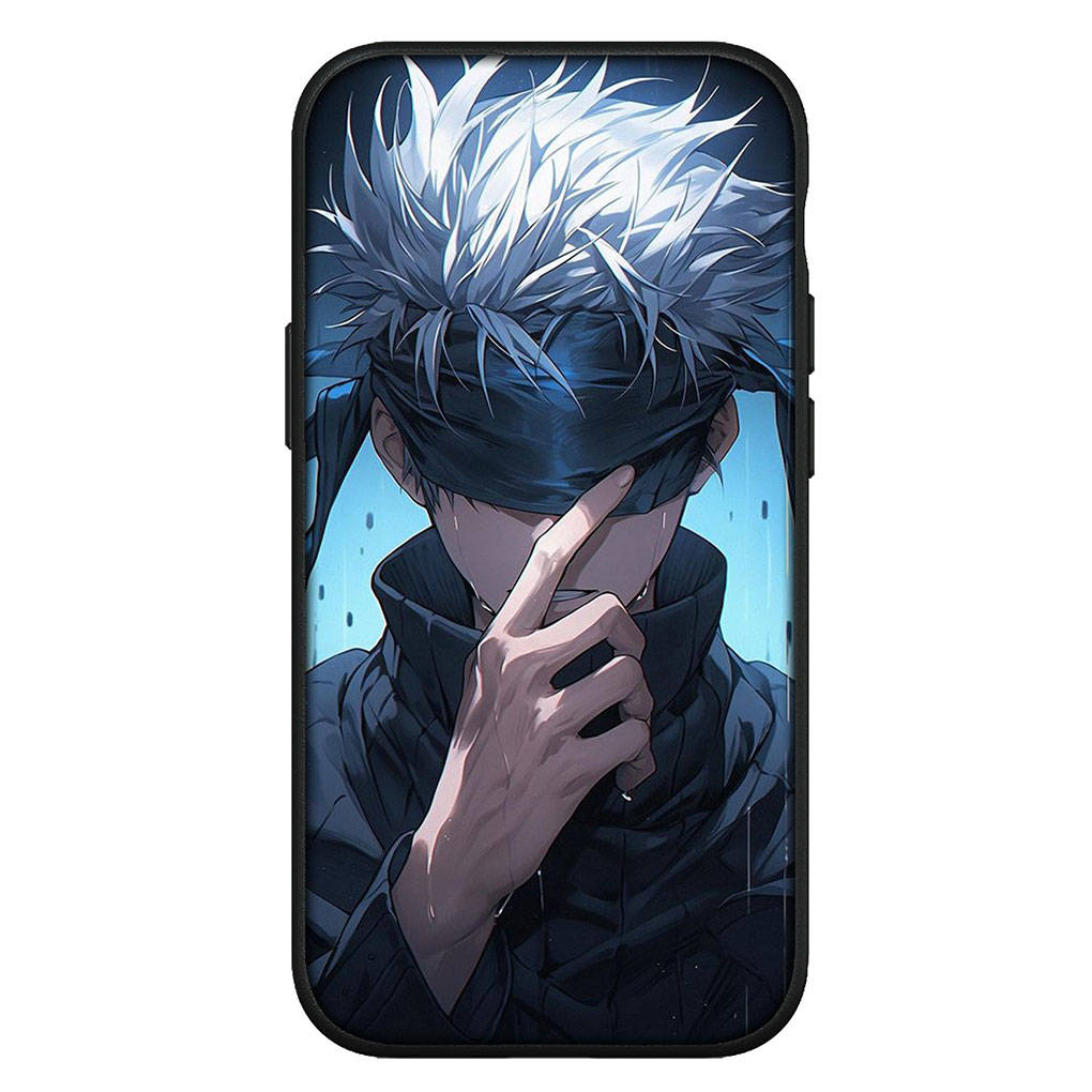 Hülle für iPhone 15 14 Xiaomi Redmi Note 13 12 11 Pro Max X 8 7 9 XR Samsung Galaxy S24 S23 A05 OPPO A15 Huawei Jujutsu Gojo Satoru Kaisen Anime Hülle for Samsung Galaxy S23 Ultra himmelblau
