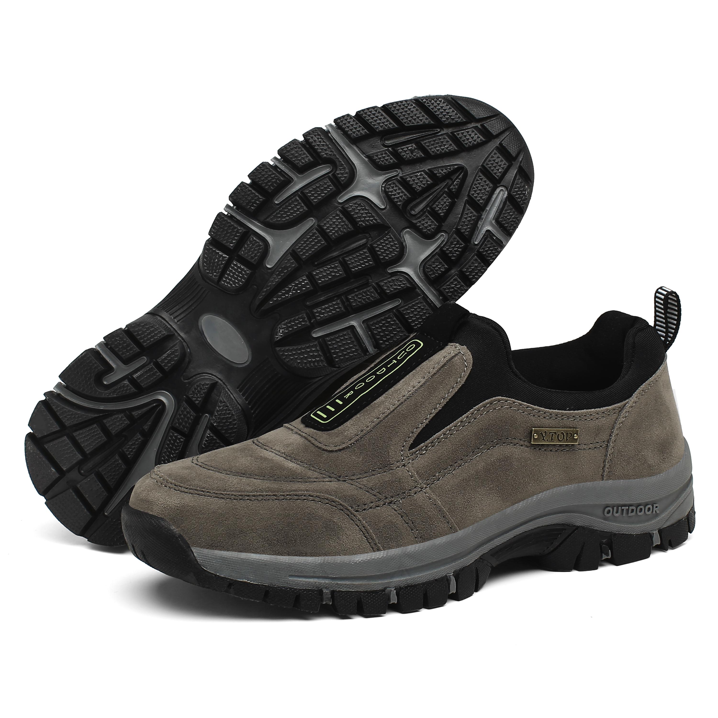 Große Herren-Outdoor-Schuhe, Sneakers, Wildleder-Schuhe, Herren-Wander-Trekking-Schuhe 42 khaki