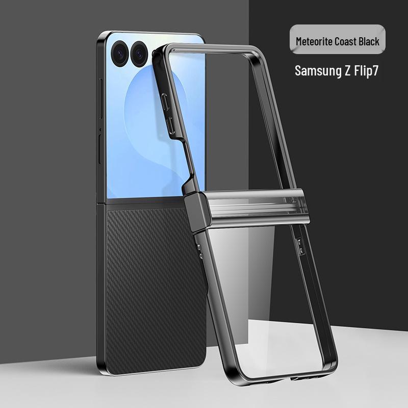 Samsung Z Flip Ultradünnes, transparentes, galvanisiertes, stoßfestes Hüllenset für die Modelle 7/6/5/4/3 Samsung Z Flip 4