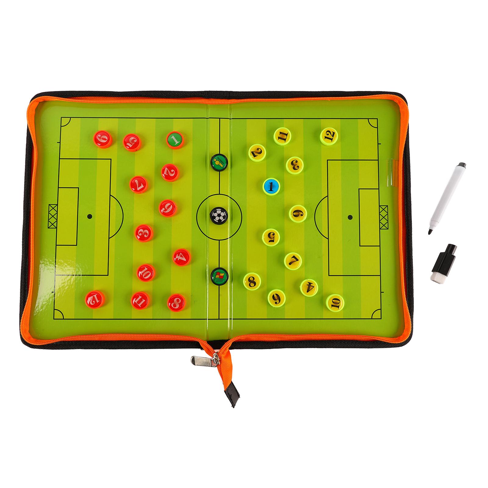 Fußball Coaching Board Magnettafel-Set Tragbares Strategie-Coach-Board mit Markerstift Schach