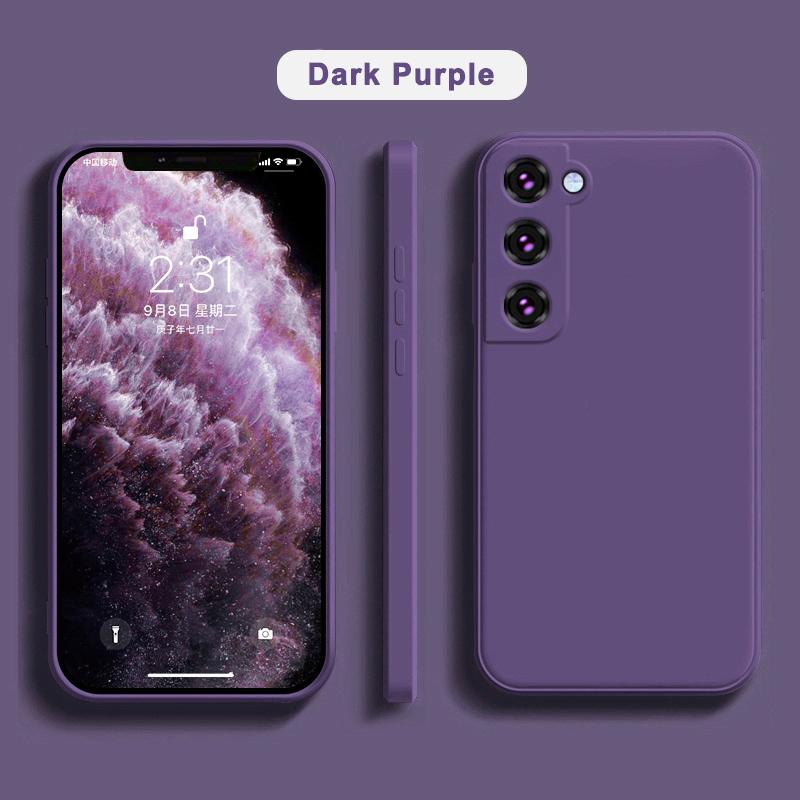 Luxuriöse quadratische Hülle aus flüssigem Silikon für Samsung Galaxy S25 S24 S23 FE S22 Ultra S21 S20 S10 Plus A52 A53 A54 A33 A72 A32 4G 5G Soft Cover For Samsung S21 FE