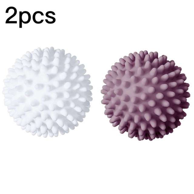 1/2/3 stücke Magische Wäsche Ball Wiederverwendbare PVC Feste Reinigung Ball Haushalts Reinigung Waschmaschine Kleidung Weichspüler Reinigung Werkzeuge 2PCS weiß/violett